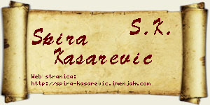 Spira Kašarević vizit kartica